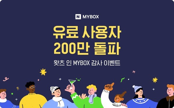 네이버클라우드 마이박스가 유료 사용자 200만 돌파 기념 이벤트를 진행한다. /사진=네이버클라우드
