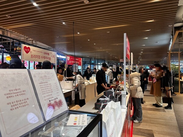 용산 아이파크몰에서 열린 발렌타인 팝업. / 사진=홍선혜 기자