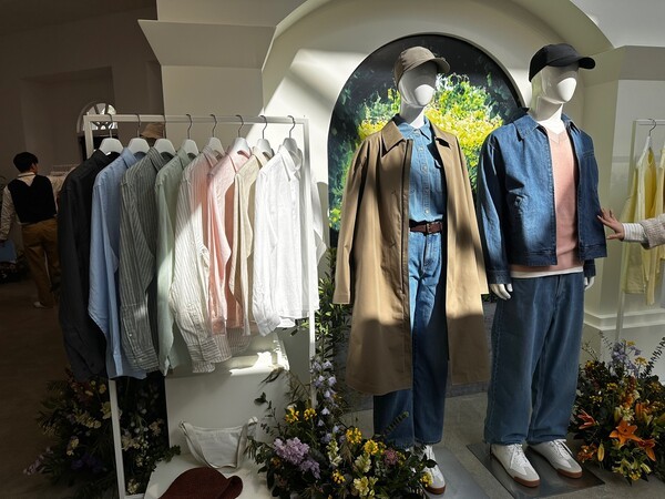 코펜하겐의 봄에서 영감 받은 유니클로 25SS시리즈. / 사진=홍선혜 기자 