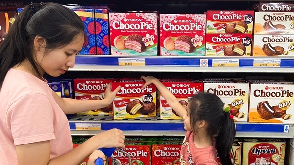 오리온 베트남 매장 진열 이미지