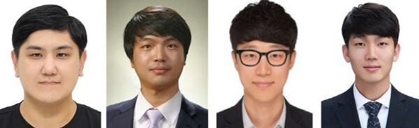 무음극배터리의 난제를 해결한 연구진. 왼쪽부터 이상호 원자력연구원 박사, 장종대 박사, 이용희 경북대 교수, 진형민 충남대 교수. /사진=한국원자력연구원