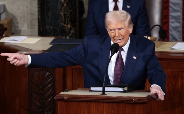 미 의회 연설을 하는 트럼프 대통령 / 사진=워싱턴 EPA 연합뉴스 