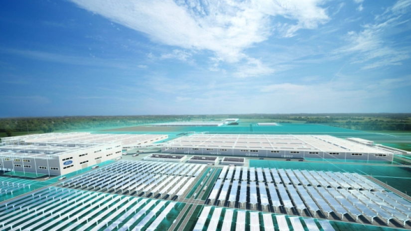 SK온과 포드가 미국 테네시주에 합작 설립하는 배터리 공장 조감도. /사진=포드 자동차