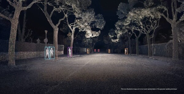 볼보자동차가 가우시안 스플래팅을 활용해 생성한 가상 세계./사진=볼보자동차