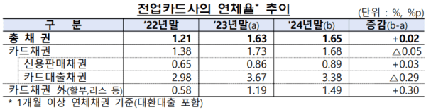 금융감독원이 19일 발표한 '2024년 여신전문금융회사 영업실적(잠정)'의 내용. 자료=금융감독원