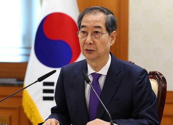 한덕수 대통령 권한대행 국무총리가 2일 정부서울청사에서 치안관계 장관회의를 하고 있다. / 사진=연합뉴스