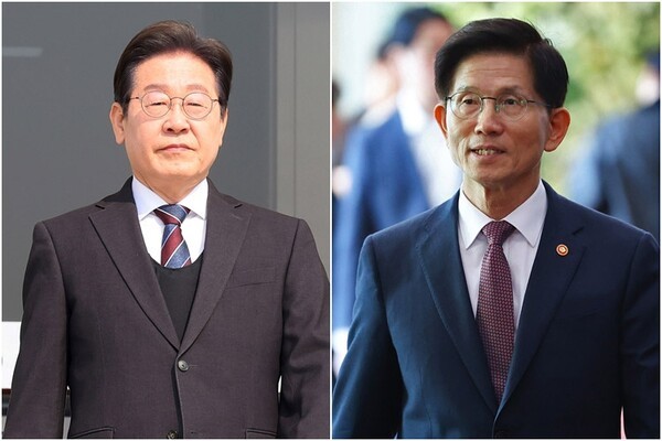이재명(왼쪽) 전 더불어민주당 대표와 김문수 전 고용노동부 장관./사진=연합뉴스