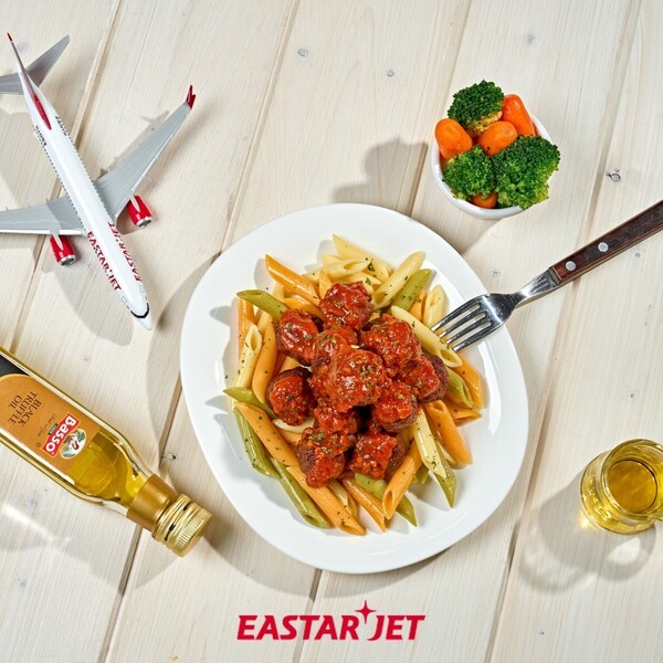 이스타항공이 출시한 라구미트볼 펜네파스타./사진=이스타항공