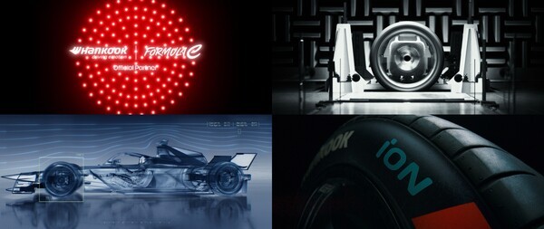 한국타이어가 국제자동차연맹(FIA) 주관 세계 최고 전기차 레이싱 대회'ABB FIA 포뮬러 E 월드 챔피언십(이하 포뮬러 E)'을 모티브로 한 브랜드 필름을 15일 공개했다./사진=한국타이어