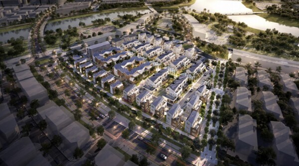 에너지 자립 100%로 건설되는 부산 에코델타시티 스마트빌리지 조감도./사진=삼성물산