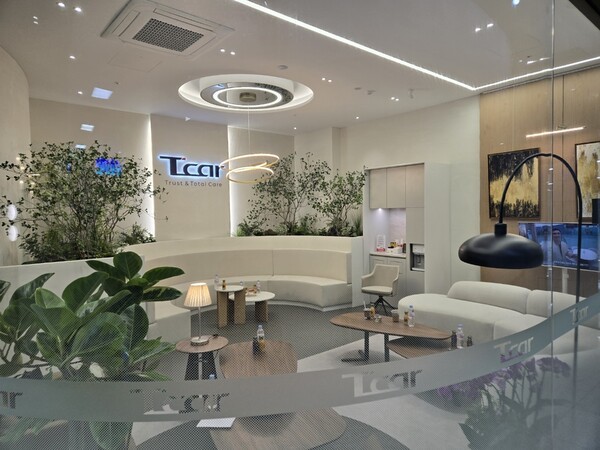 롯데렌탈 T car(티카)의 1층 라운지./사진=김동하 기자