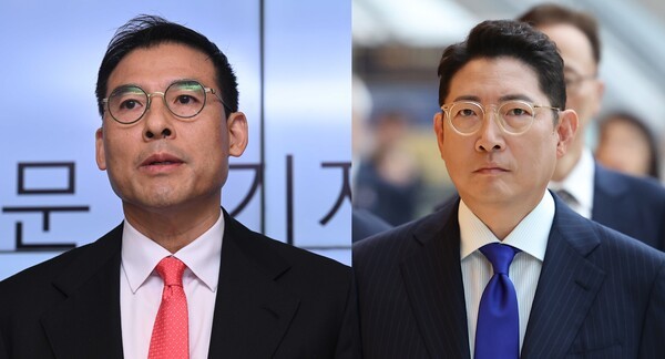 (왼쪽부터) 조현문 전 부사장, 조현준 효성그룹 회장