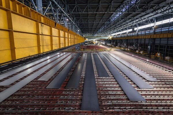 고망간강 후판공장 제품 적치 /사진=포스코