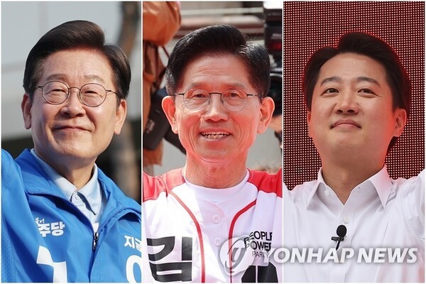  이재명 더불어민주당 후보(왼쪽부터), 김문수 국민의힘 후보, 이준석 개혁신당 후보./사진=연합뉴스