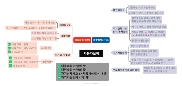 자동차보험의 구조. /자료=뱅크샐러드·손해보험학습센터, 그래픽=김준하 기자