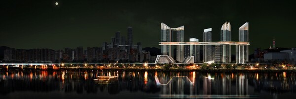 HDC현대산업개발이 용산 정비창 전면 1구역 재개발 구역에 제시한 조감도./사진=HDC현대산업개발