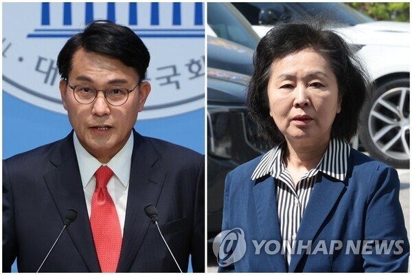 윤상현 의원(왼쪽)-김영선 전 의원./사진=연합뉴스