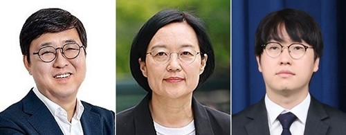 (왼쪽부터) 문화체육관광부 장관 후보자 최휘영, 중소벤처기업부 장관 후보자 한성숙, 대통령실 AI미래기획수석 하정우 /사진=연합