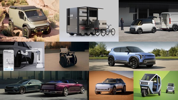 현대차·기아는 '2025 레드 닷 어워드: 콘셉트 디자인(Red Dot Award: Contcept Design 2025)'에서 최고상인 최우수상(Best of the Best) 2개와 본상(Winner) 9개 등 11관왕을 달성했다고 21일 밝혔다. 사진은 현대차·기아의 '2025 레드 닷 어워드: 콘셉트 디자인'에서 수상한 출품작들. /사진=현대차·기아