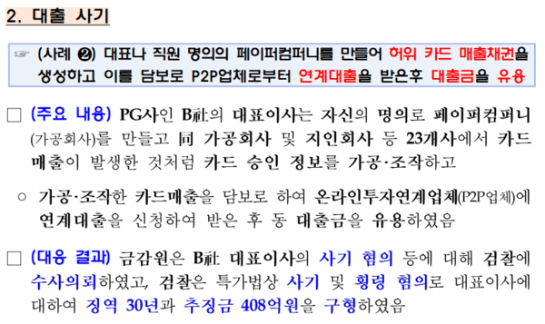 루멘페이먼츠의 대출 사기 혐의에 대한 내용. /자료=금융감독원