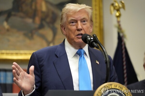 트럼프 대통령이 한국의 관세를 15%로 결정했다. /사진=AP 연합