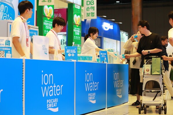 포카리스웨트 이온워터는 지난 7월 10일부터 13일까지 서울 강남구 코엑스에서 열린 '2025 글로벌 베이비페어'에 참가했다./사진=동아오츠카 