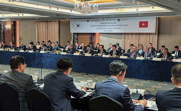 HS효성이 12일 서울 롯데호텔에서 열린 ‘한-베트남 비즈니스 포럼’에 참석해 향후 베트남 사업의 방향과 협력 비전을 공유했다. /사진=HS효성