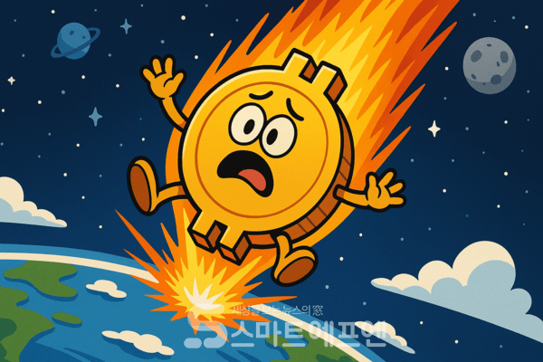 비트코인 가격이 글로벌 시장에서 11만4000달러대까지 급락했다. /사진=챗gpt제작