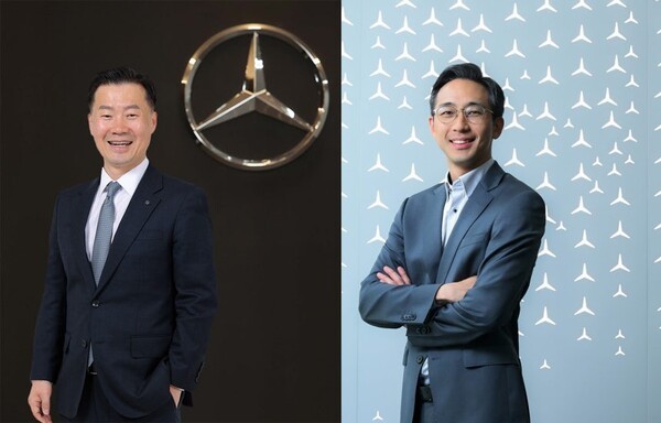 이상국 디지털, 마케팅 및 커뮤니케이션 부문 총괄 부사장(왼쪽)과 김은중 제품 및 세일즈 부문 총괄 부사장. /사진=벤츠코리아