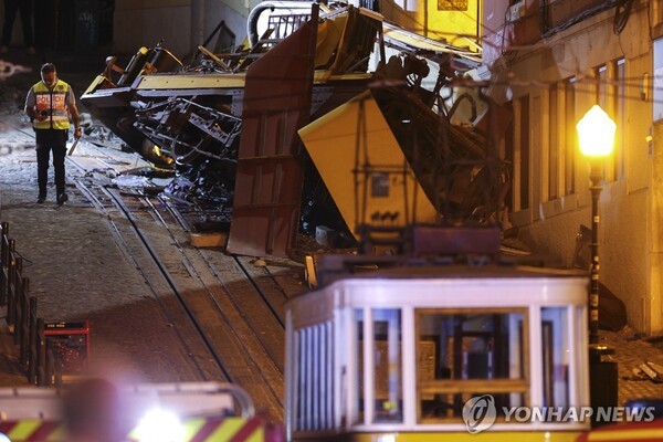 포르투갈 리스본 푸니쿨라 탈선 사고 /사진=연합뉴스