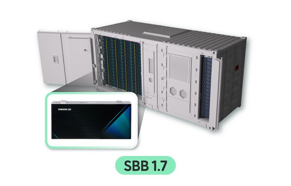 삼성SDI가 'RE+ 2025'에서 공개한 미국산 신규 SBB(Samsung Battery Box) 제품 'SBB 1.7'. /사진=삼성SDI
