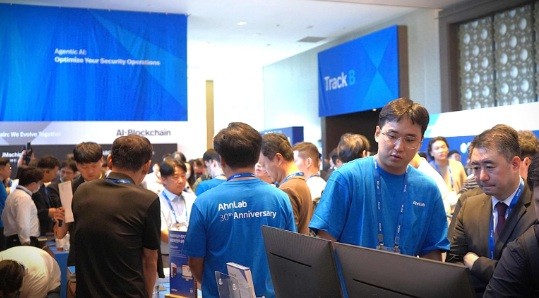 ‘안랩 ISF 2025’ 전시 부스 전경. 