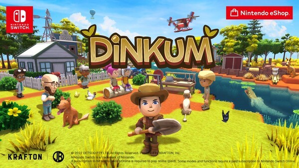 생존 생활 시뮬레이션 게임 ‘딩컴(Dinkum)’이 닌텐도 스위치에 공식 출시한다./ 이미지=크래프톤