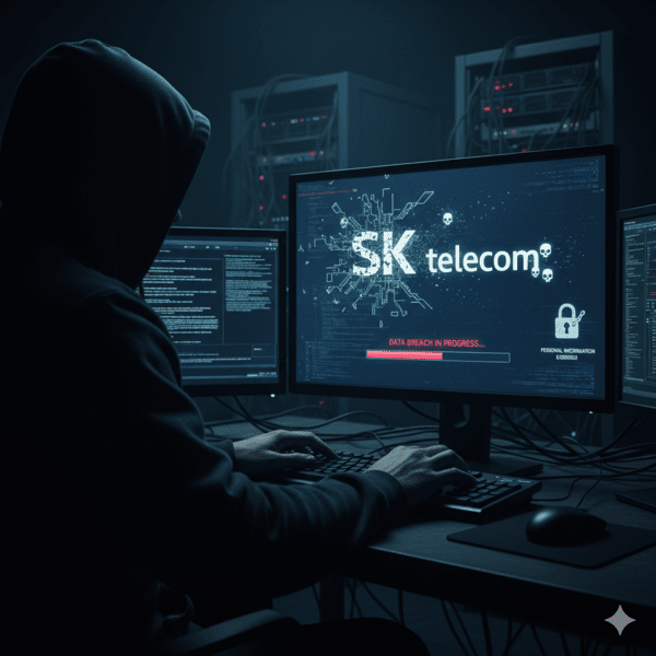 국제 해킹조직 스캐터드 랩서스(Scatterde Lapses)가 SK텔레콤 고객 데이터를 해킹했다고 주장했다. SK텔레콤은 이를 부인했다. /이미지=구글 제미나이 생성