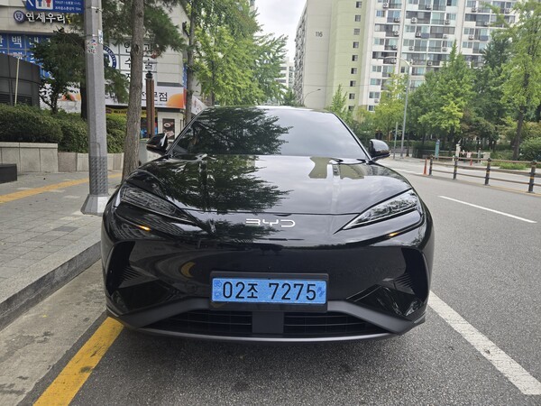 BYD 씨라이언7 전면부. /사진=김동하 기자