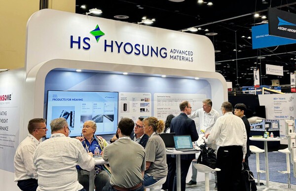 미국 플로리다에서 열리는 CAMX 2025의 HS효성첨단소재 전시회 /사진=HS효성첨단소재