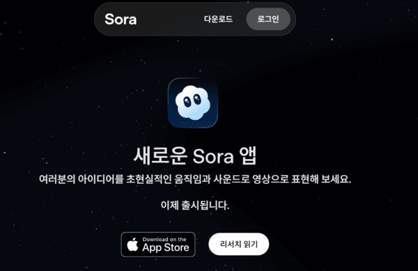 이미지=오픈AI 소라 앱 홈페이지 캡처