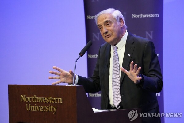 노벨경제상 선정 소감을 발표하는 조엘 모키어 교수. /사진=연합뉴스