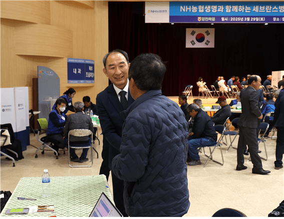 지난 3월 경남 합천에서 진행된 의료지원 현장의 모습이다. /사진=NH농협생명