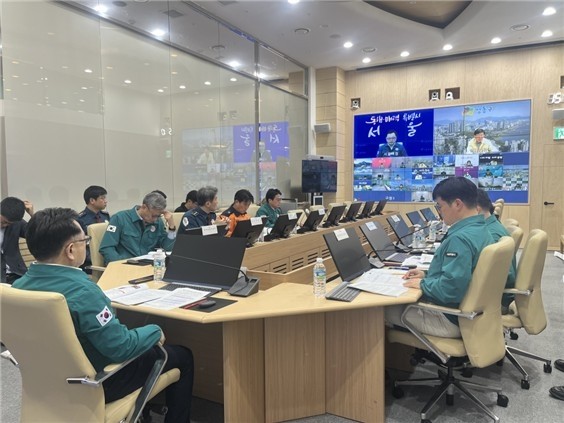 지난 22일 진행된 서울시 핼러윈 안전관리대책 점검회의 모습./서울시 제공