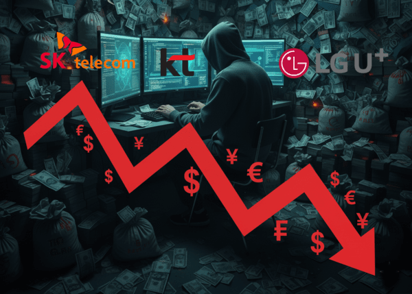 이동통신 3사 해킹 사태로 2025년 3분기 합산 영업이익은 7269억원으로 추정된다. /이미지=구글 제미나이 생성
