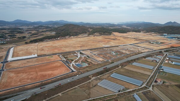 전남 함평군 빛그린산단 내 금호타이어 공장 부지 현장 사진./사진=함평군