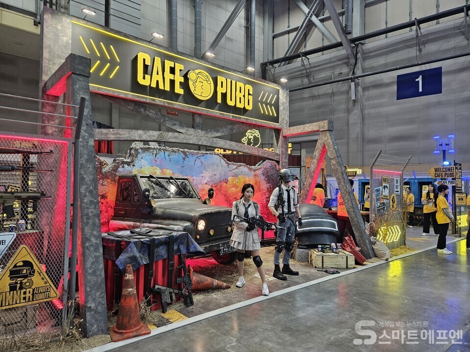 지스타 2025 크래프톤 부스. 카페 펍지/사진=양대규 기자