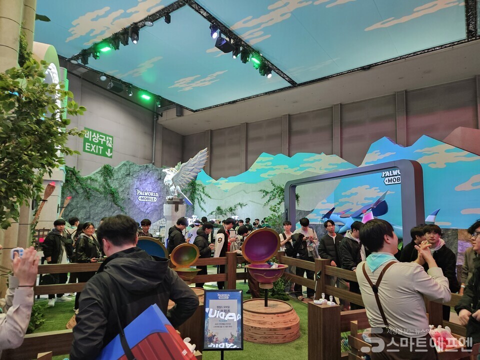 지스타 2025 크래프톤 부스. 팰 포획존. /사진=양대규 기자