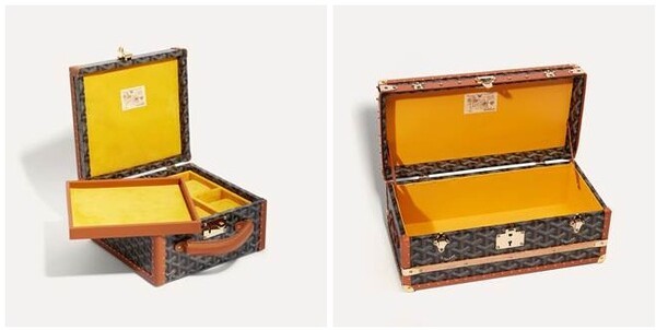 고야드의 ‘쥬 워치 트렁크 (JOUX WATCH TRUNK)’와 ‘352 주얼리 트렁크 (352 JEWERLY TRUNK)’ 제품 사진 / 사진=갤러리아백화점
