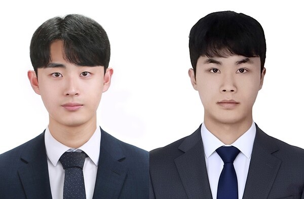 전기자동차과 김태완(왼쪽), 이서준 졸업생/사진=동의과학대